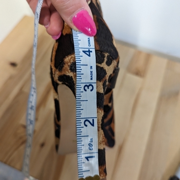 Louise et Cie Calf Hair Leopard Heeled Booties Pearl 8 Lo Lander 3 Maxamilist - Picture 14 of 14